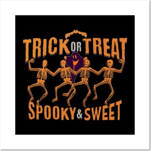 Trick Or Treat Spooky And Sweet, Funny Halloween Party,Happy Halloween Day,Funny Spooky Vibes Posters and Art